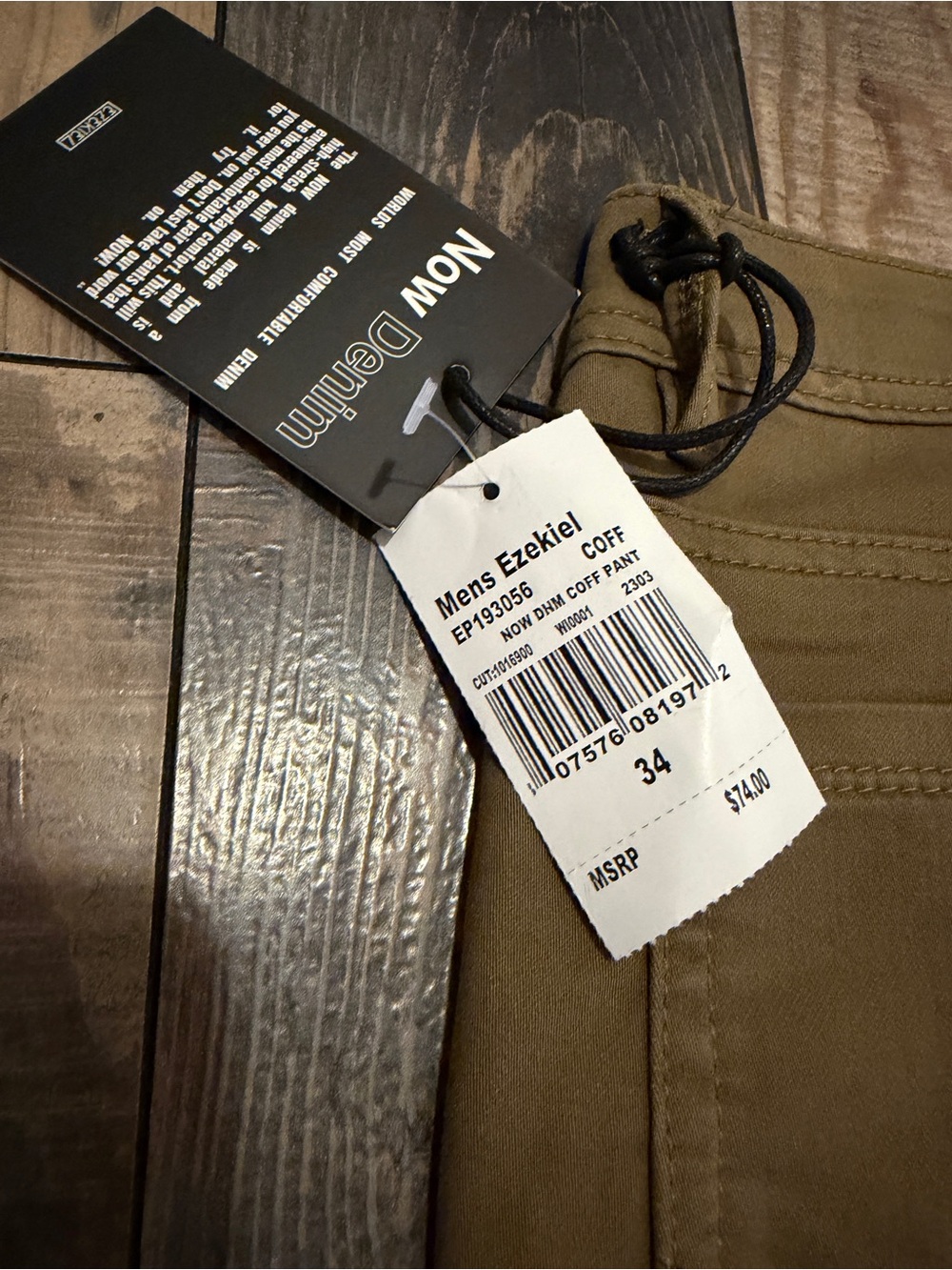 Ezekiel Chopper Men's Pants in Coffee Brown Size 34 NWT - Picture 8 of 9